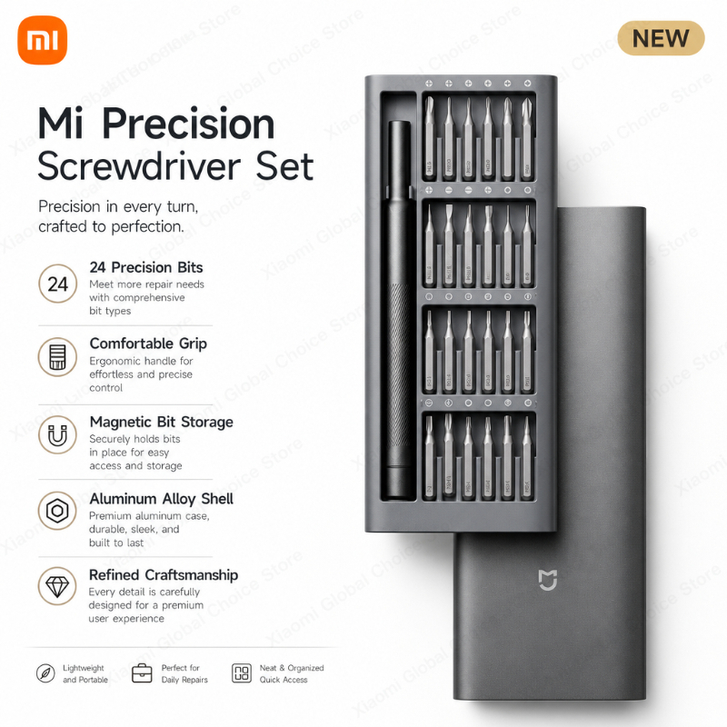 Xiaomi Kitchen Gadgets - Xiaomi Precisie-schroevendraaierset met 24 schroevendraaierbits Draagbare