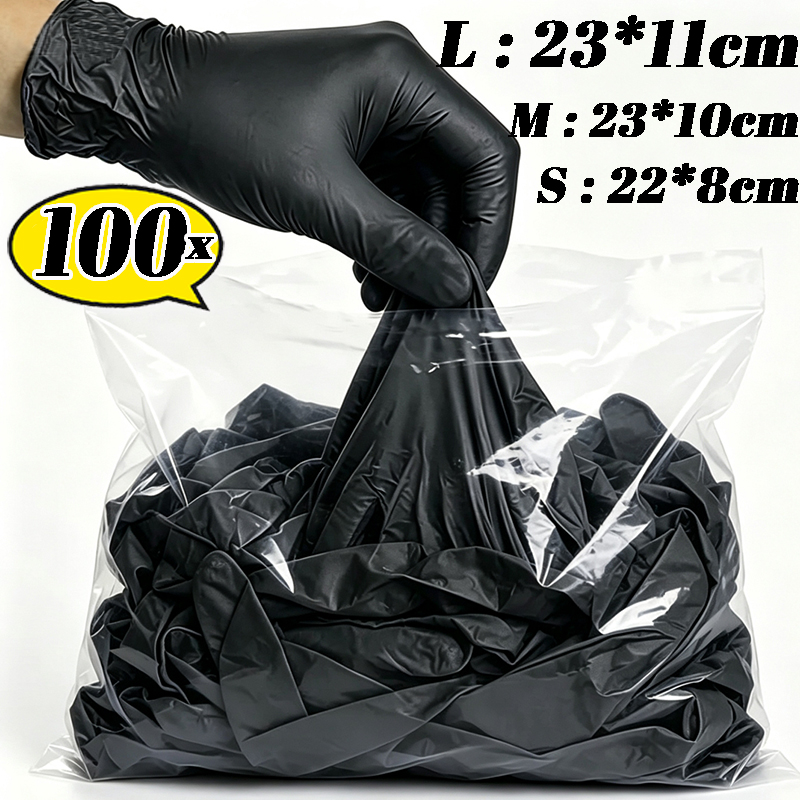 Kitchen Gadgets Novelty - 2/100 Stuks Wegwerp Zwarte Handschoenen Hoge