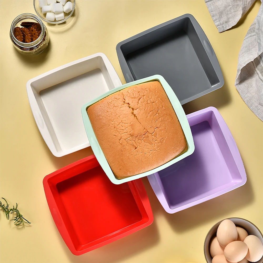 Quality Kitchen Gadgets - 1/4 Stuks Siliconen Vierkante Cakevorm Easy