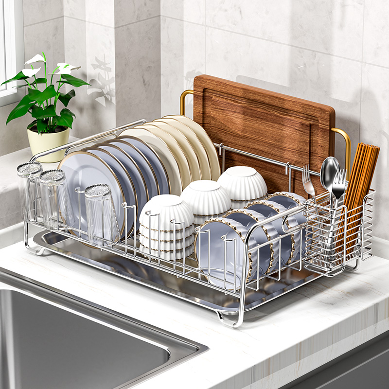 Kitchen Utensil Holder - RVS 304 Keuken Opbergrek Afdruiprek Schaal