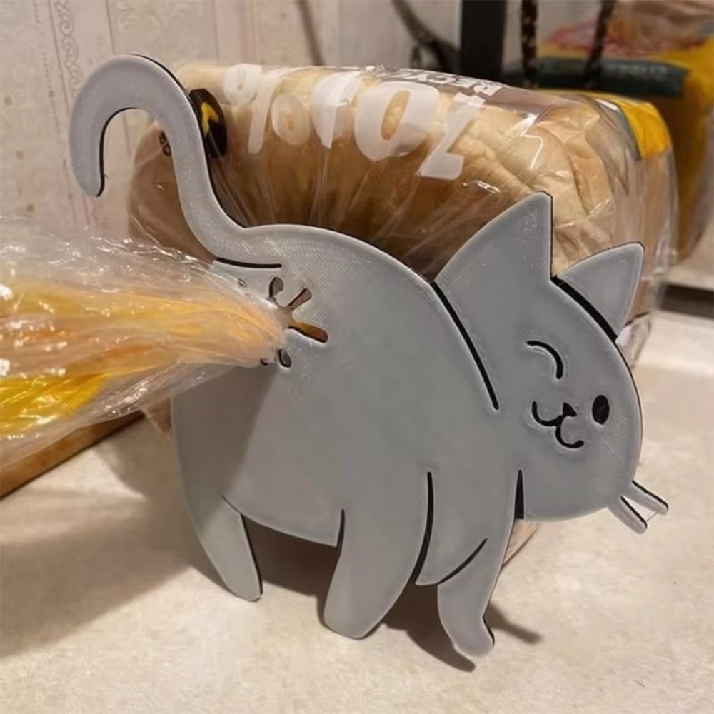 Kitchen Gadgets Novelty - Schattige 3D geprinte broodzakclip kattenkont keuken