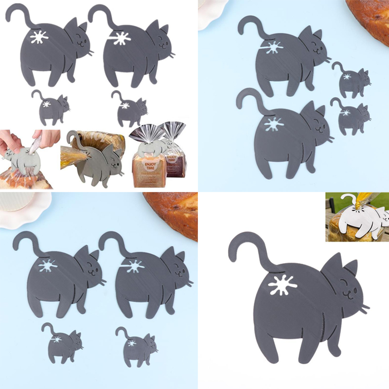 Kitchen Gadgets Novelty - 3D Gedrukt Grappige Kat Brood Clip