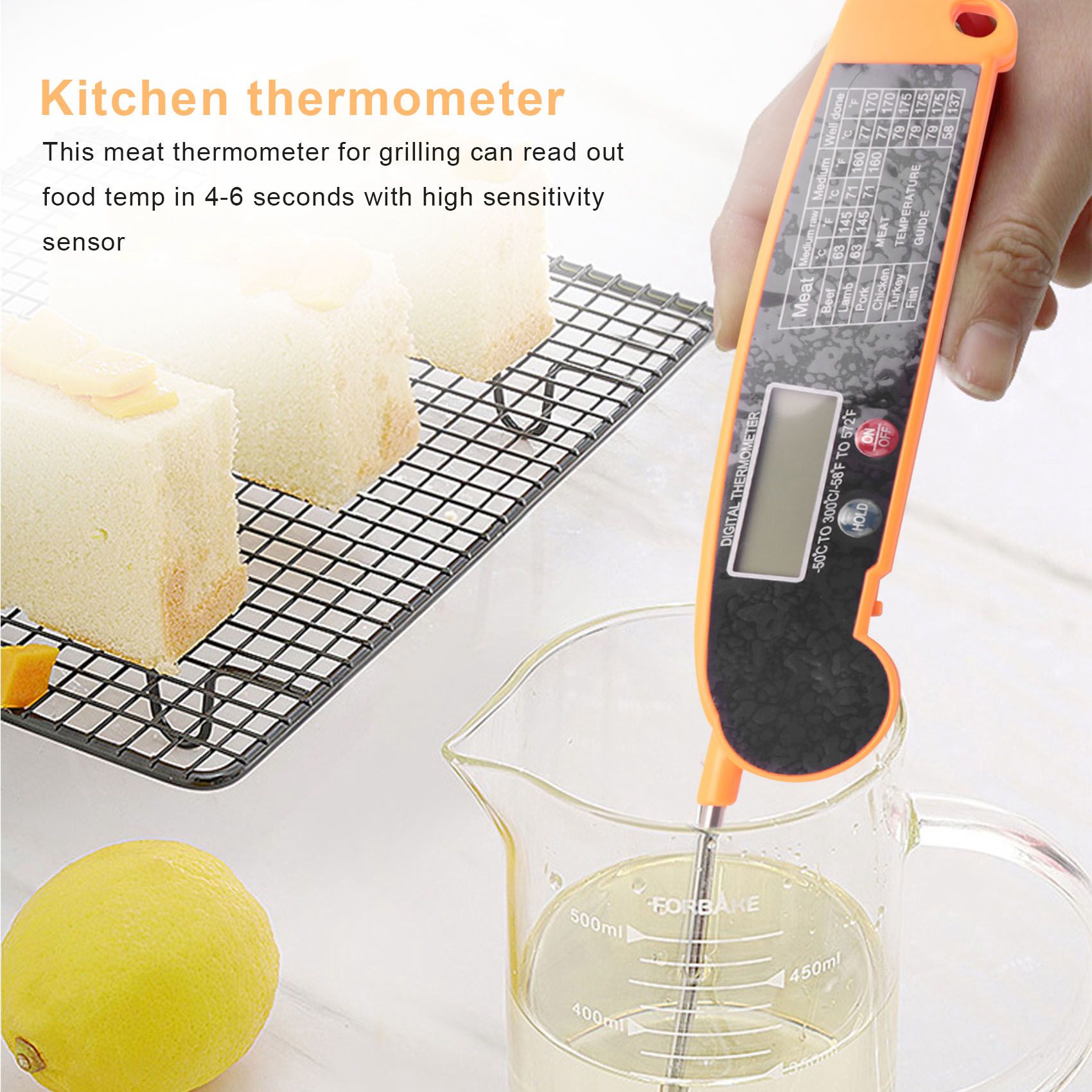 Instant Read Thermometer - Digitale direct afleesbare vleesthermometer met zeer
