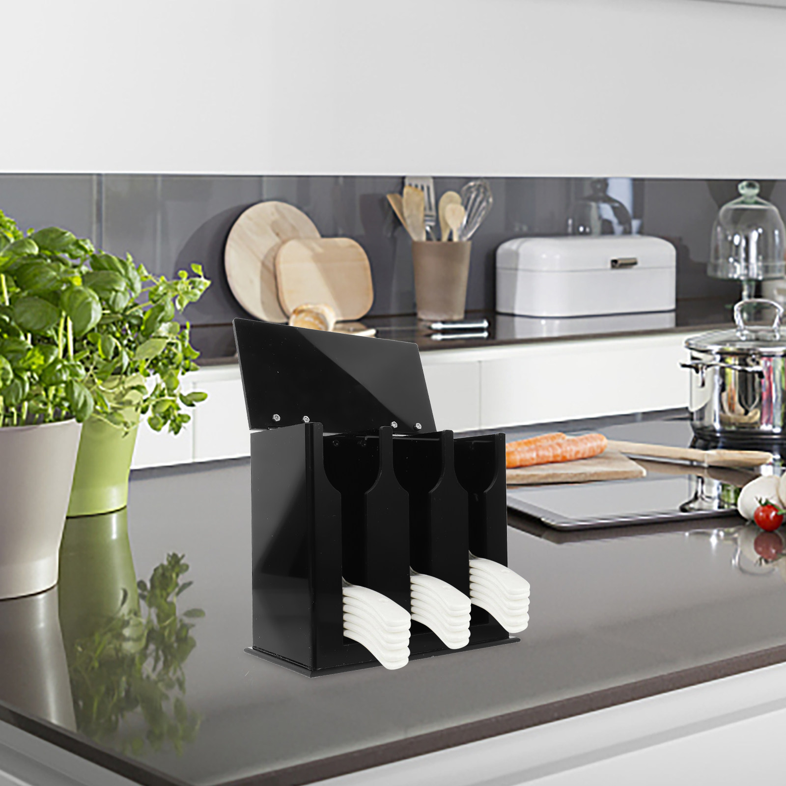 Acryl lepelhouder, stevig en d - Kitchen Utensil Holder recensie en prijs