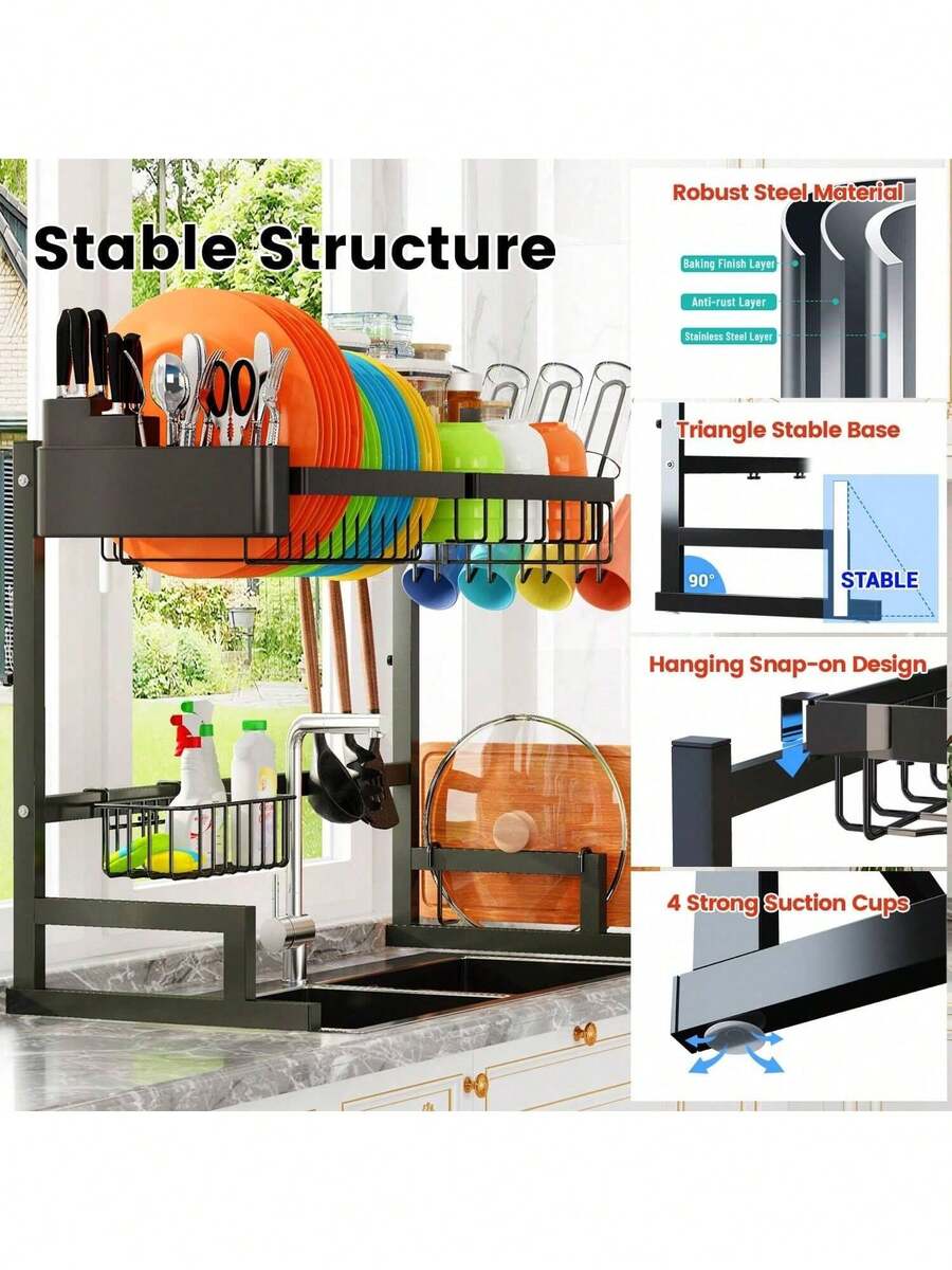 Afwasrek - 2-laags ruimtebespa - Kitchen Utensil Holder recensie en prijs