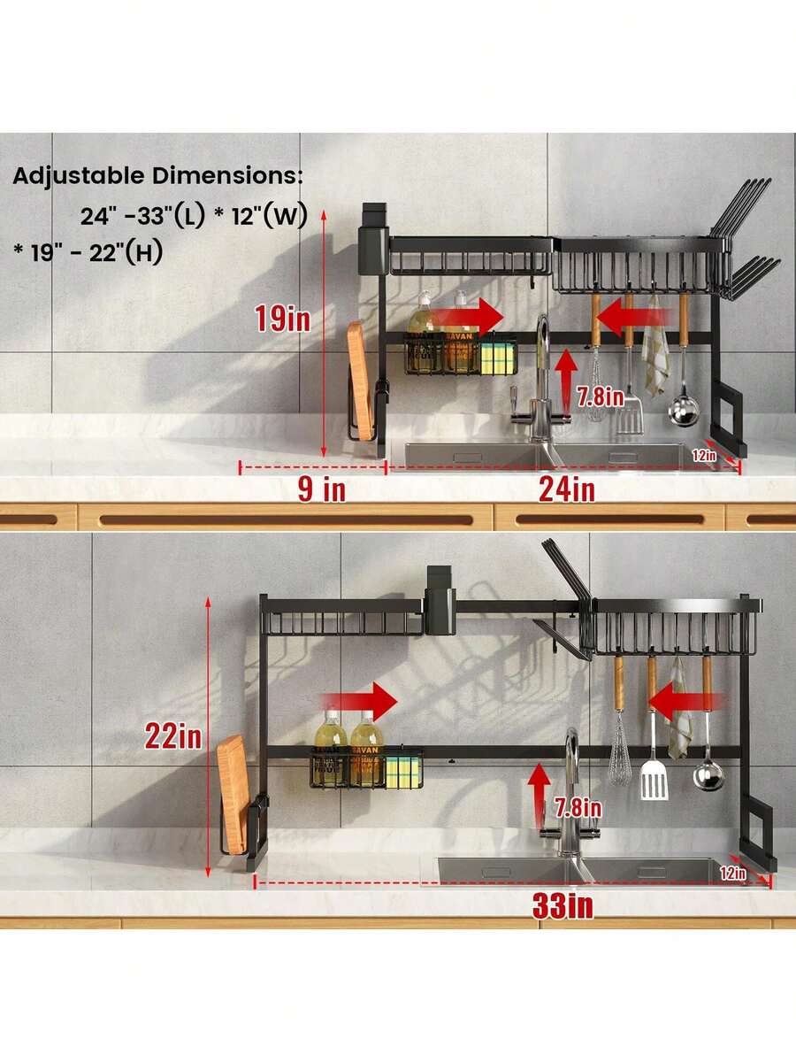 Afwasrek - 2-laags ruimtebespa - Kitchen Utensil Holder recensie en prijs